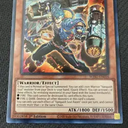Vanquish Soul Razen WISU-EN016 Wild Survivors 1st Edition Ultra Rare Yu-Gi-Oh! - Image 2