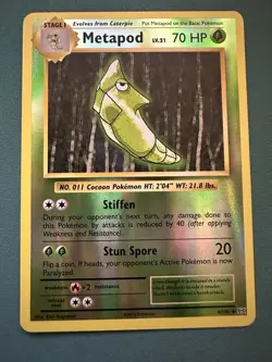 Metapod Evolutions Reverse Holo Pokemon TCG Card 4/108 XY - Image 1