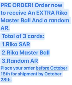 2025 Pokemon S-Chinese exclusive Card 159/129 Rika SAR NM 10/28 Pre Order - Image 4