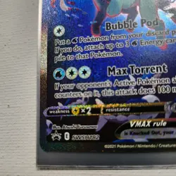 Vaporeon VMAX SWSH182 SWSH: Sword & Shield Black Star Promo Card Holo Near Mint - Image 5
