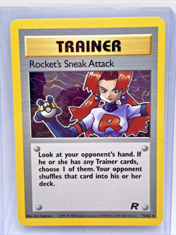 Pokemon Rocket's Sneak Attack 72/82 Team Rocket Rare Card - Image 2