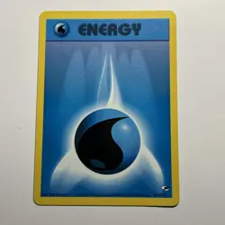 Water Energy 102/102 Base Set Vintage 1999 Pokemon Card - Image 1