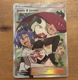 Pokemon TCG Jessie & James Trainer Full Art Ultra Rare Card 68/68 Hidden Fates - Image 1