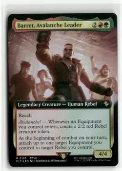 Barret, Avalanche Leader Extended Art FOIL - Commander FINAL FANTASY MTG NM - Image 1