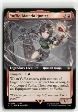 Yuffie, Materia Hunter Extended Art - Commander FINAL FANTASY MTG NM - Image 1
