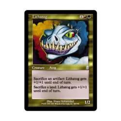 WOTC MtG Odyssey Lithatog (U) (Foil) EX - Image 1