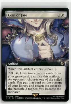 Coin of Fate Extended Art - Commander FINAL FANTASY MTG NM - Image 1