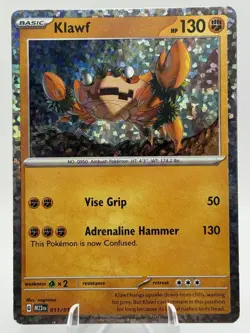 Klawf 011/015 McDonald's 2023 Pokemon Match Battle Holofoil Promo TCG - LP - Image 1