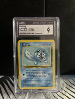 Pokemon CGC 9 Mint Poliwag 59/102 Base Set Unlimited - Image 1
