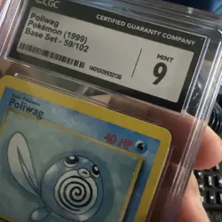 Pokemon CGC 9 Mint Poliwag 59/102 Base Set Unlimited - Image 4