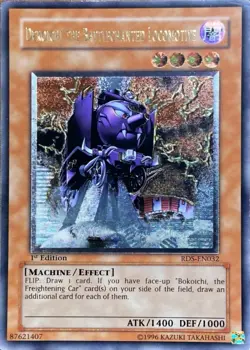 Yugioh Dekoichi the Battlechanted Locomotive RDS-EN032 Ultimate Rare 1st Ed x3 - Image 1
