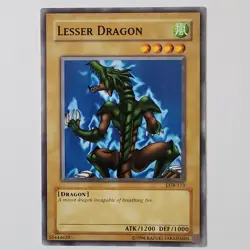 Lesser Dragon - LOB-113 - NM - Common - Unlimited - Yugioh - 2010 Reprint - Image 1