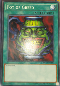 Yugioh Pot of Greed YGLD-ENB26 Trading Card Game TCG - Image 1