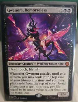 MTG Gwenom, Remorseless Magic Card Marvel Spider-Man Mythic - Image 1