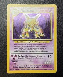 Pokemon TCG Alakazam Holo Rare Card 1/102 Base Set 1999 Unlimited - Image 4