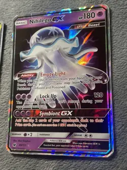 Ultra Necrozma GX 95/131 & Nihilego GX 49/111 Pokemon Cards HP Full Art Holo￼ - Image 5