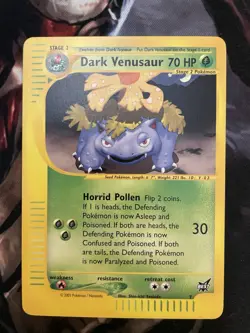 Pokemon Dark Venusaur #7 Best of Game Promo Rare 2003 TCG Card - Image 1