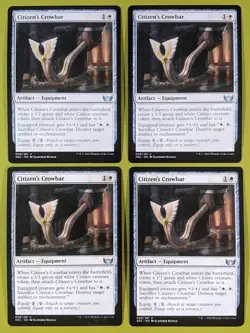 Citizen's Crowbar x4 Streets of New Capenna 4x Magic the Gathering MTG - Image 1