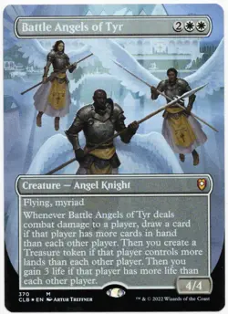 MTG Battle Angels of Tyr (Borderless) Commander Legends Foil NM/M - Image 1
