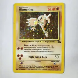 Hitmonlee #7/62 - Holo - Rare - Pokemon TCG - Fossil - HP - Image 1