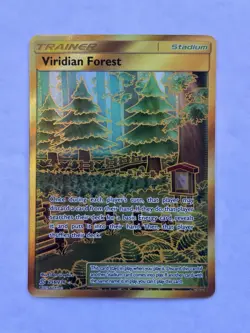 Viridian Forest Gold Secret Rare - 256/236 Pokemon TCG - S&M Unified Minds - Image 1