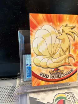 1999 Topps Pokemon Blue Logo Ninetails #38 - Image 2