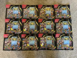 Pokemon TCG - Mega Evolution 3pk Blister - Lot Of 12 - Brand New / Sealed - Image 1