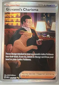 Pokemon TCG - Giovanni's Charisma 204/165 Sv: Scarlet & Violet 151 Holo - Image 1