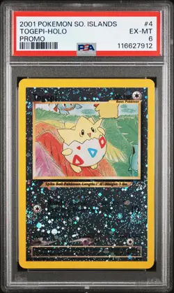 2001 POKEMON SOUTHERN ISLANDS PROMO #4 TOGEPI-HOLO PSA 6 - Image 1