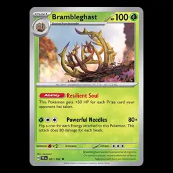 Brambleghast 021/162 Holo Rare - Temporal Forces Pokemon Card - Image 1
