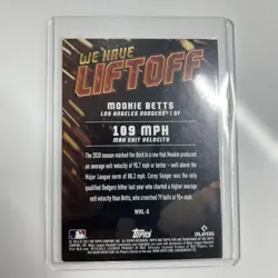 MLB Mookie Betts Trading Card Special Edition Dodgers 109 mph Exit - Image 2