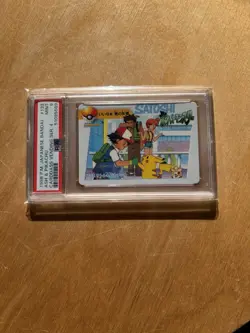 PSA 9 Ash & Pikachu #133 Bandai Carddass Vending Series 4 1998 Pokemon Card - Image 1