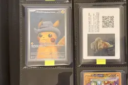 Pokemon Pikachu with Grey Felt Hat SVP 085 Van Gogh Promo Card - Image 2