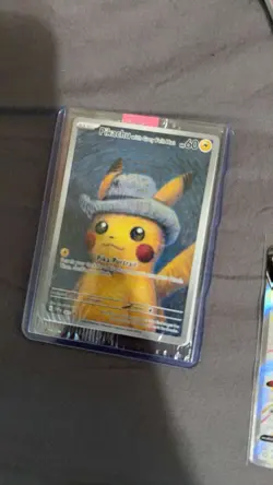 Pokemon Pikachu with Grey Felt Hat SVP 085 Van Gogh Promo Card - Image 3