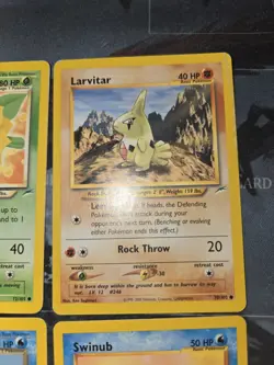 Neo Destiny 4 Card Lot Sunflora, Larvitar, Octillery, Swinub Pokemon - Image 3