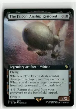 The Falcon, Airship Restored Extended Art FOIL - Commander FINAL FANTASY MTG NM - Image 1