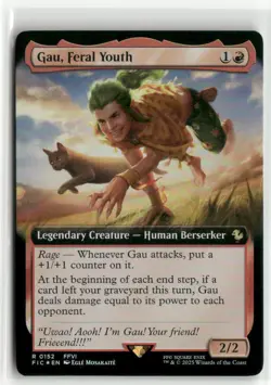 Gau, Feral Youth Extended Art FOIL - Commander FINAL FANTASY MTG NM - Image 1