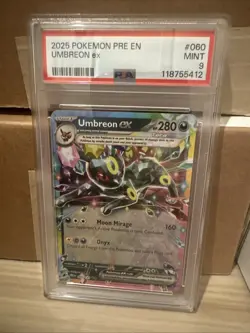 2025 POKEMON PRE EN-PRISMATIC EVOLUTIONS #060 UMBREON EX PSA 9 - Image 1