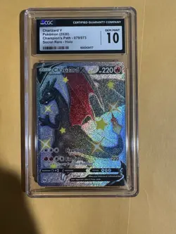 CGC 10 Shiny Charizard V 79/73 Champions’ Path 2020 Pokemon TCG Gem Mint PSA 10 - Image 1