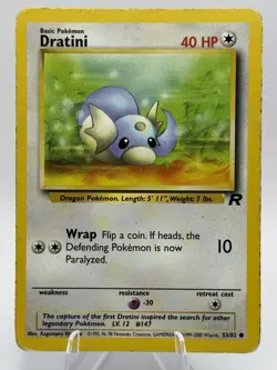 Dratini 53/82 Team Rocket Unlimited Common Pokemon TCG - HP - Image 1