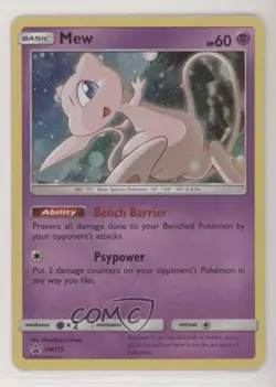 Mew Holo Pokemon Sun & Moon Black Star Promo #SM215 - Image 1