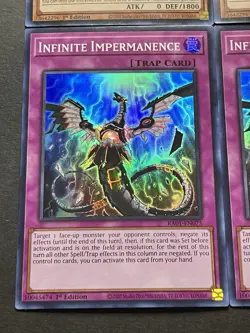 3x Infinite Impermanence + 3x Ghost Belle Haunted Mansion | Super Rare | YuGiOh! - Image 3
