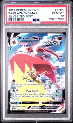 Blaziken Vmax TG15 PSA 10 Gem Mint Holo Silver Tempest Pokemon Card 🔥🔥 - Image 1