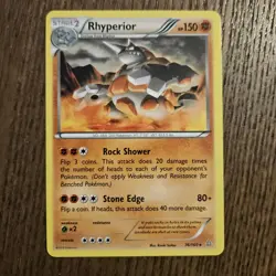 Pokemon Card TCG Rhyperior Xy Primal Clash 76/160 Regular Rare Non Holo 2015 Nm - Image 1