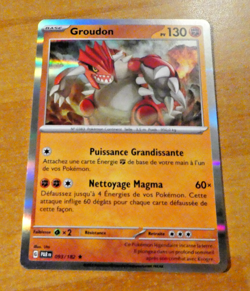 POKEMON FAILLE PARADOXE CARD HOLO CARTE Groudon 093/182 PAR FR JCC MINT 2023 - Image 1