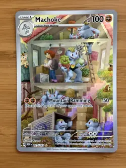 Pokemon Card Machoke 177/165 Scarlet & Violet 151 Illustration Rare Near Mint NM - Image 1