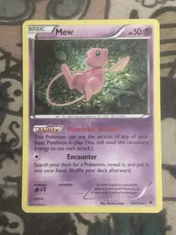 Pokemon Mew TCG Holo Rare Card 29/124 XY Fates Collide 2016 - Image 1