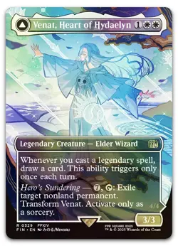 Venat, Heart of Hydaelyn (Borderless) #329 (Foil) NM Final Fantasy FIN Magic MTG - Image 1
