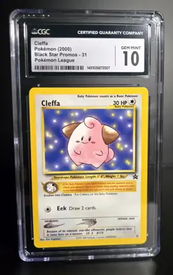 Pokemon TCG - CLEFFA #31 - Black Star Promo WOTC - Pokemon League 2000 - CGC 10 - Image 1