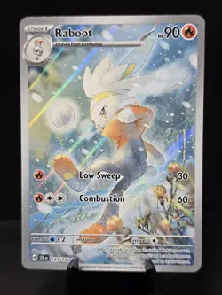 Pokemon Raboot 147/142 Stellar Crown Illustration Rare Full Art Holo Near Mint - Image 1